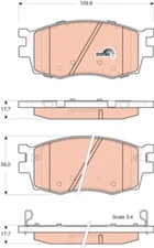 TRW GDB3420 brake pad set, disc brake for Dodge, Hyundai, Hyundai (Beijing), Kia, Ki