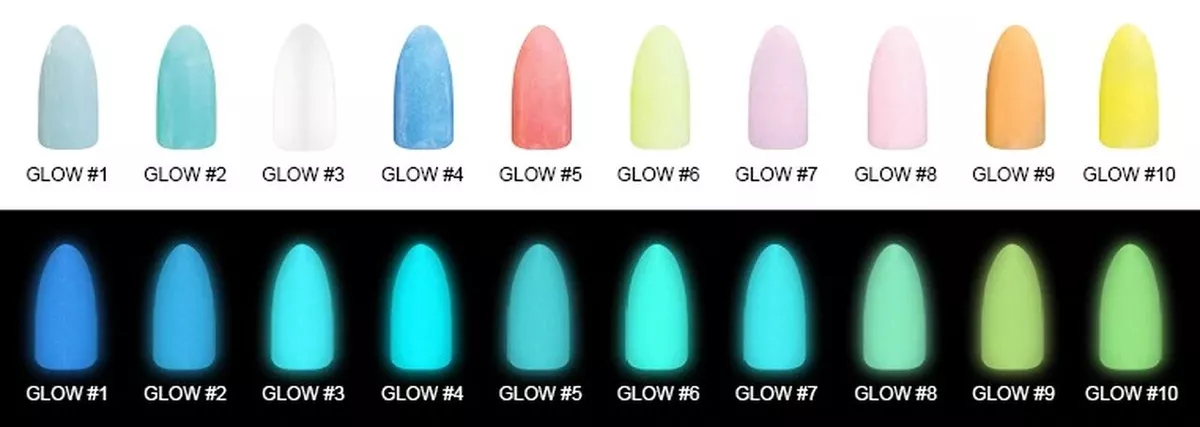 Chisel Acrylic & Dipping Powder 2 oz Glow in The Dark Collection 24