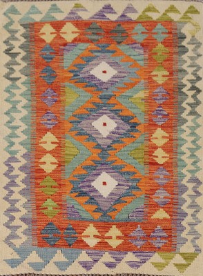 Reversible Kilim Kelim Rugs Rectangle Handwoven Kilim Carpets 3x4 ft