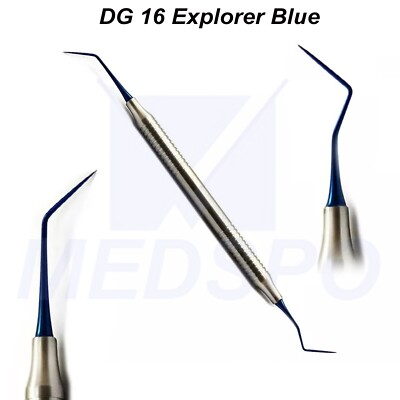 Dental Endodontic DG16 Explorer Blue Titanium Diagnostic Pick Root Canal Probe
