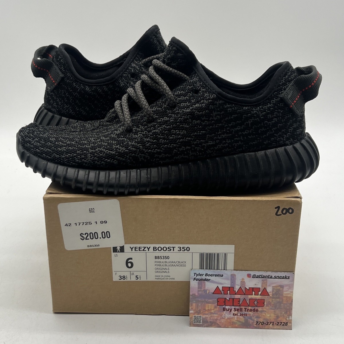 Size adidas Yeezy Boost 350 2016 Pirate Black Red (BB5350