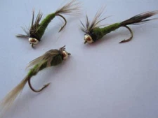 1 DZ Q-6 BEAD HEAD AP EMERGER'S (COLORS),  NYMPHS TROUT DRY FLIES