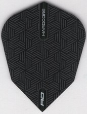 RED DRAGON "V" STANDARD BLACK HARDCORE Dart Flights: 3 per set