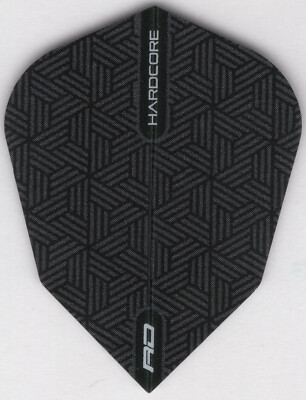 RED DRAGON ''V'' STANDARD BLACK HARDCORE Dart Flights: 3 per set