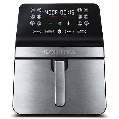 Gourmia 7 Qt Digital Air Fryer with Guided Cooking, Stainless