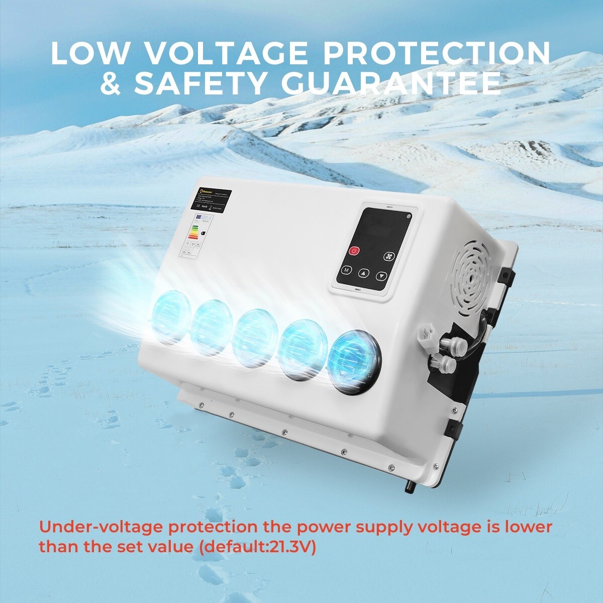 12V 12000BTU Air Conditioner Mini Split A/C For Semi Trucks Bus RV Caravan Vans