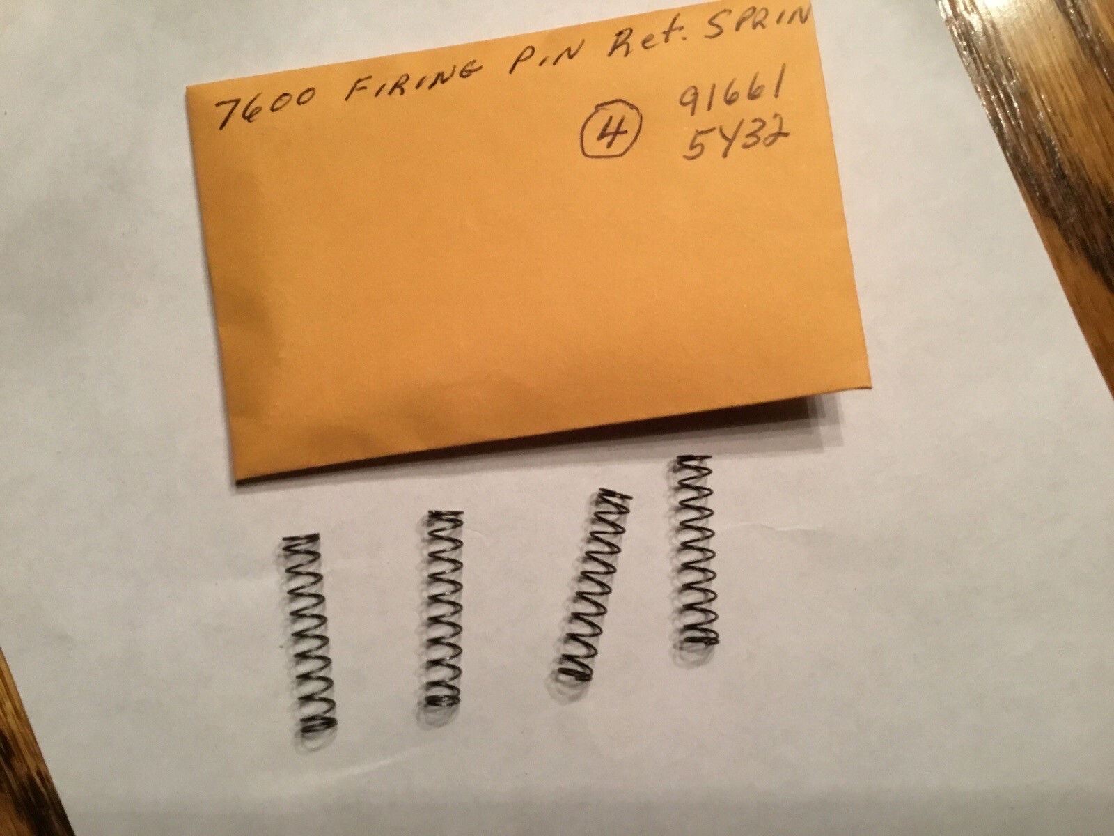 Remington Model 7600 Firing Pin Return Spring (new) One Spring eBay