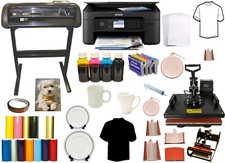 28 Vinyl Cutter Plotter 8in1 Sublimation Heat Press Epson Wireless Printer Combo