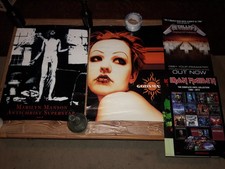 Lot of 5 rock promo posters- Godsmack, Metallica, Iron Maiden, Marilyn Manson