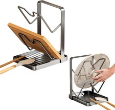 Kitchen Pot Lid Storage Rack W/ double layer Multifunctional Kitchen Pot Cover