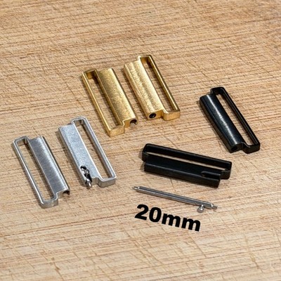 20mm to 22mm Stainless Steel Watch Band Connectors Converters,  Strap Adapters