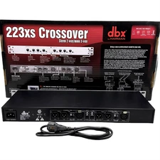 DBX 223xs Crossover Stereo 2-Way / Mono 3-Way w/ Manual By Harman /in Box