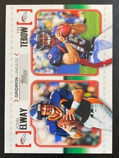 John Elway Tim Tebow 2010 Topps Football Gridiron Lineage Denver Broncos #GL-ET