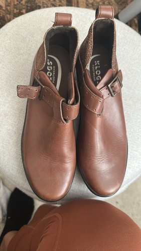 Klogs Women's Brown Leather Size 9 In Perfect Condition