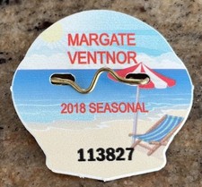 2018 Ventnor Margate New Jersey Seasonal Beach Badge Tag Umbrella Beach Chair