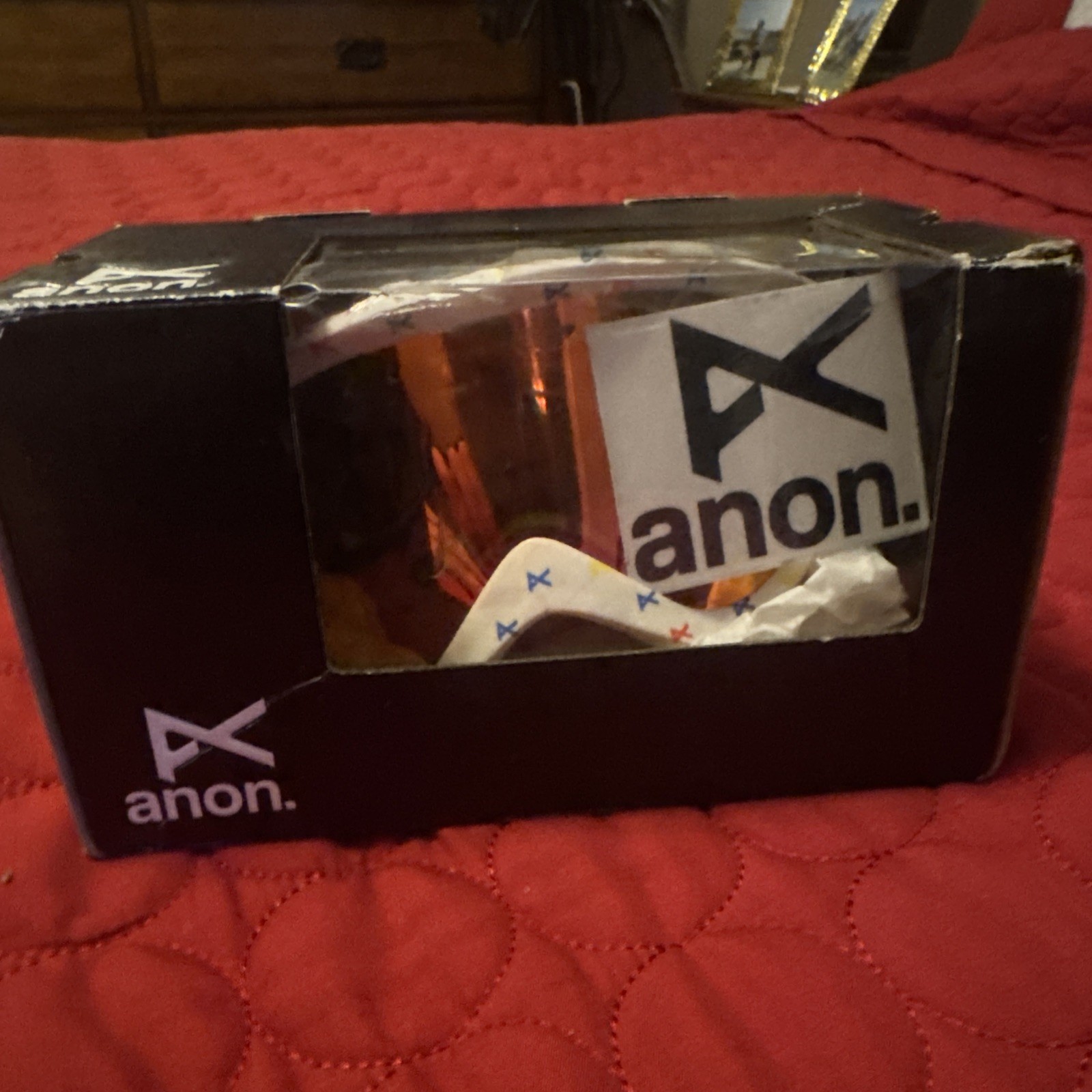 Women's ANON Burton Goggles Snowboard Ski mirrored glass Diamond Rhinesto White 