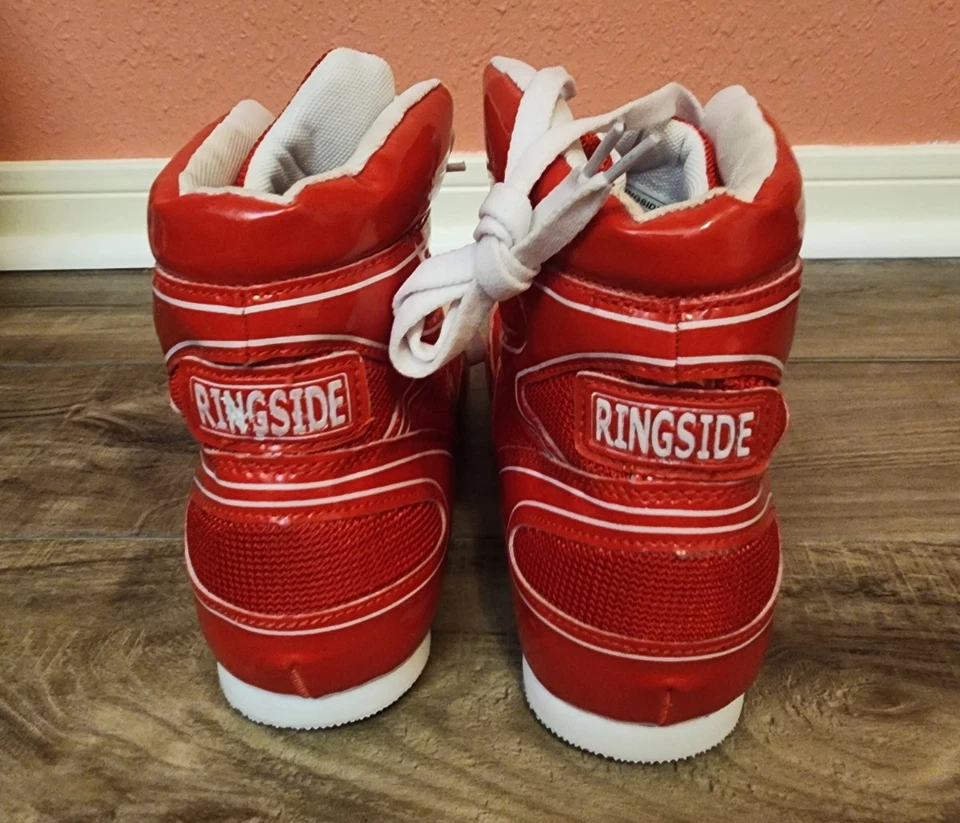 Zapato Ringside Diablo - Botas Zapatos de Boxeo Lo-Top Low Top - Rojo/Blanco - TALLA 8 Foto 4 de 4