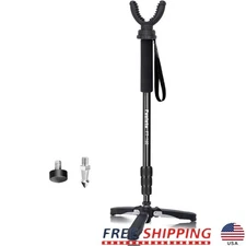 Shooting Monopod Aluminum Stick U-Yoke Tripod Stabilizer Camera Rifle Crossbow