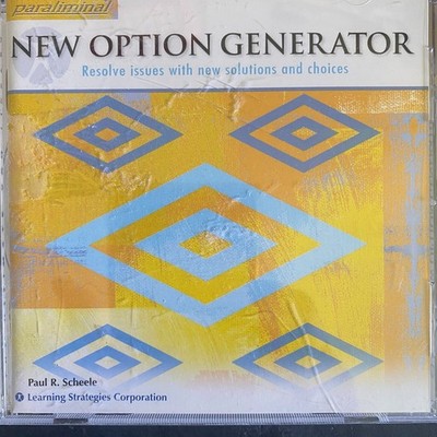 Paul R. Scheele   New Option Generator CD Paraliminal Self-Help Learning