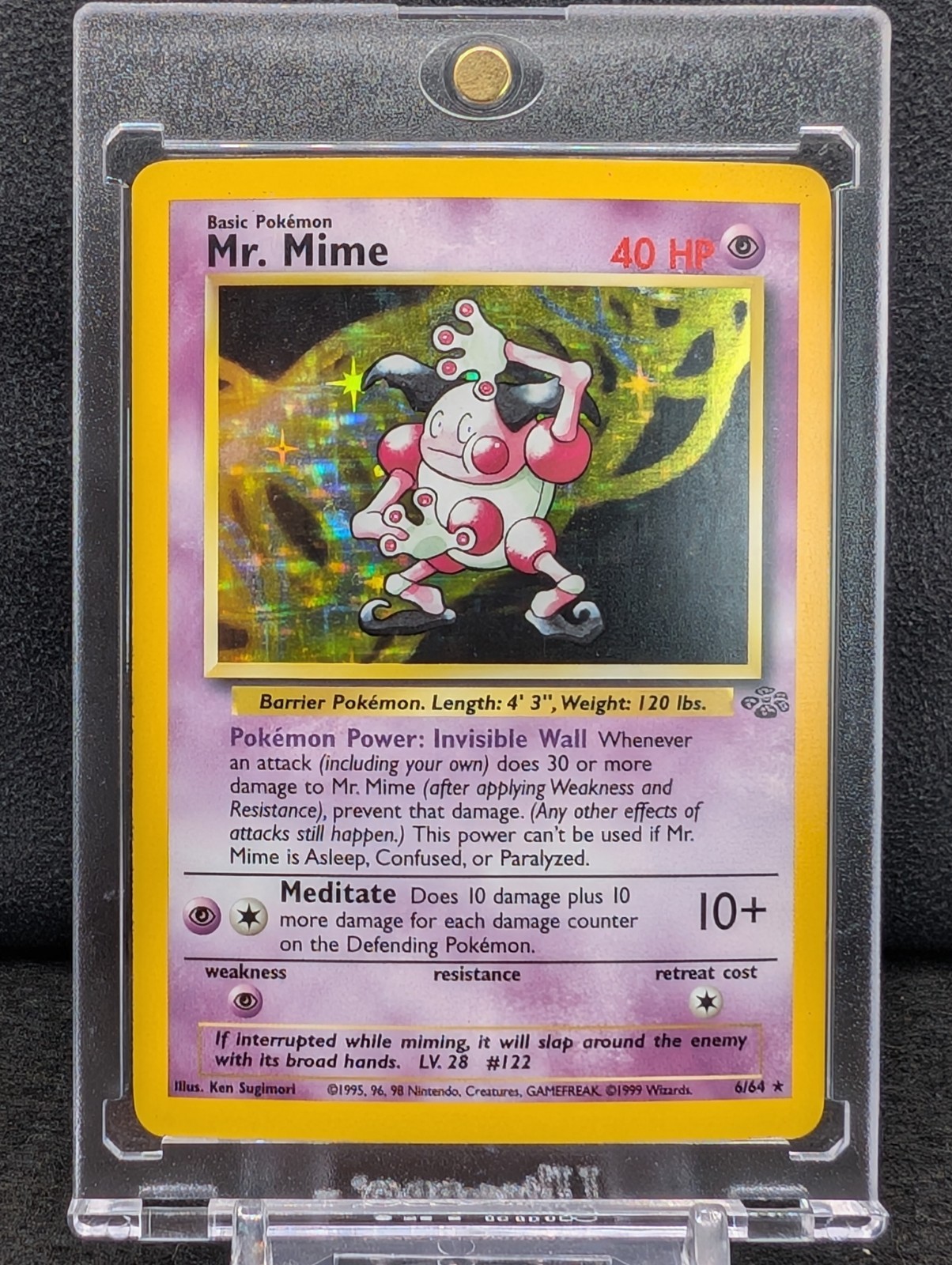 1999 Pokemon Jungle Mr. Mime 6/64 HOLO LP