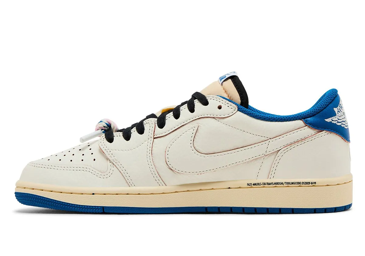 Travis Scott x Fragment Design x Air Jordan 1 Low OG White Blue