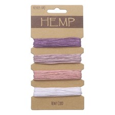 1mm x 20 Yards Natural Twine Cord Rope, White/Light Pink/Light Purple/Purple