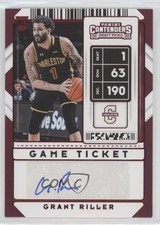 2020 Panini Contenders Draft Picks Sticker Game Ticket Red Grant Riller Auto 1u0
