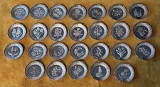 26 Sterling Silver Franklin Mint Floral Alphabet Miniature Plates 8.2 OZT 
