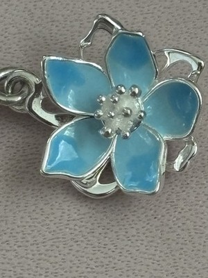 Pandora Blue Blossom Dangle Charm | eBay