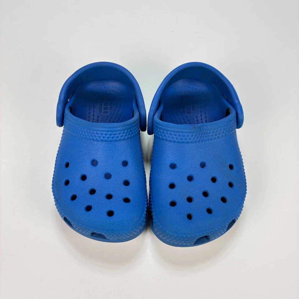 Zuecos Crocs Clásicos Azul Cómodos Zapatos sin Cordones Ligeros Juveniles Talla 6 Foto 3 de 4