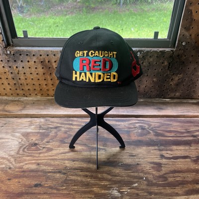 Vintage Coca Cola Get Caught Red Handed Embroidered Strapback Hat Inko Headwear