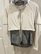 Athleta Womens Small Full Zip Hooded Lightweight Jacket Pocket Thumbholes