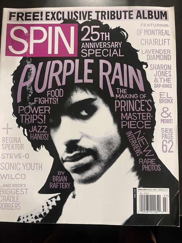 2009 JULY SPIN MAGAZINE - PRINCE COVER - GREAT PHOTOS - B 2083 Good
