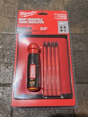 Milwaukee 48-22-2216 4-in-1 1000V Insulated Slim Tip Multi-Bit Screwdriver