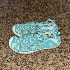 Keen Moxie Sandals Size 2 Youth Waterfall/Blue Grass Water Shoes Hiking 1026283