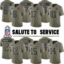 NWT Men's Olive 2025 Salute to Service Team Limited Jersey All Stitched S-3XL=