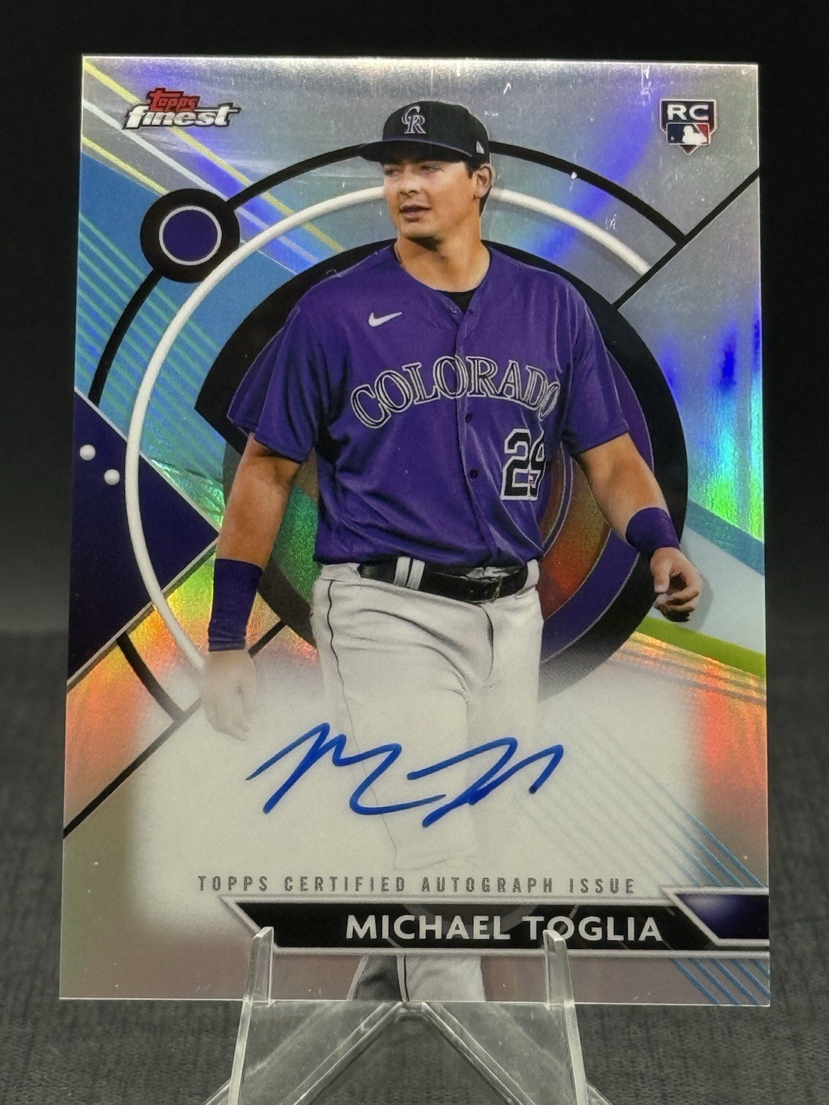 2023 Topps Finest Autograph Refractor #FA-MT Michael Toglia Auto Rookie RC