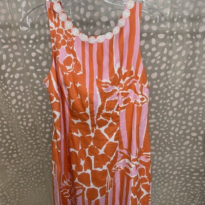 PLUS SIZE LILLY PULITZER FOR TARGET  8 GIRAFFEEE GIRAFF DRESS LINEN EUC