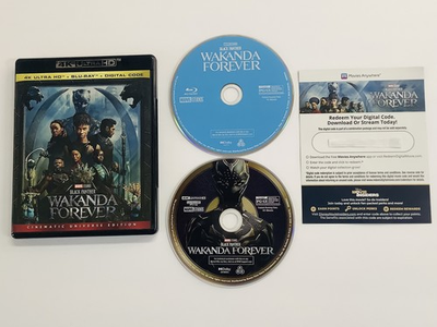 #ad #ad Black Panther: Wakanda Forever 4K Ultra HD Blu ray With Digital Code VG $17.99