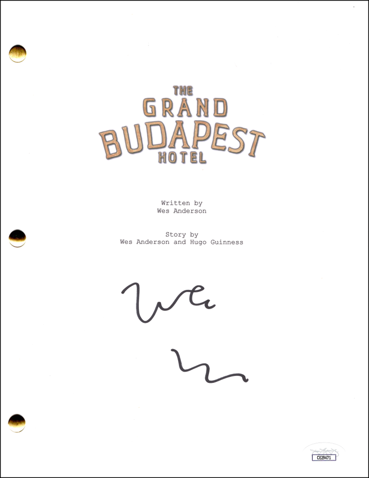 Wes Anderson Signed Autograph The Grand Budapest Hotel Full Movie