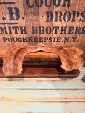 BEIGE BROWN REAL FOX FUR 1940-1960's Vintage Collar Wrap. Hand Stitched