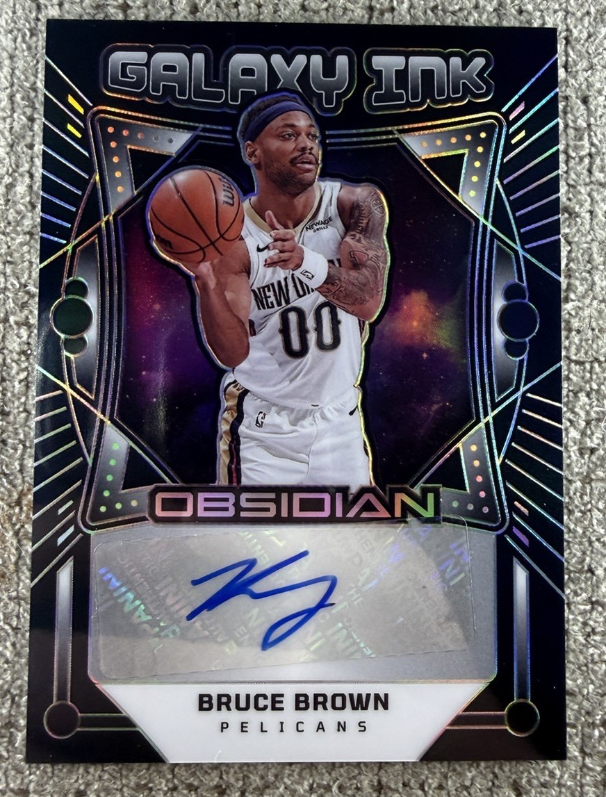 2024-25 OBSIDIAN GALAXY INK /149 AUTO BRUCE BROWN PELICANS 