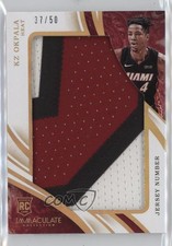 2019-20 Panini Immaculate Jersey Number 37/50 KZ Okpala #JP-KZO Jumbo Patch 3hd