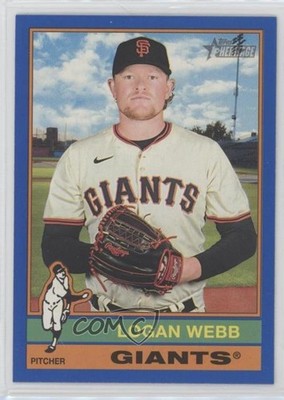 2025 Topps Heritage High Number SP Dark Blue Border Logan Webb #423 10zi
