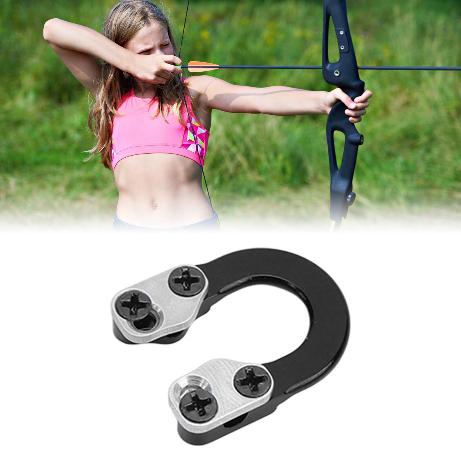 Archery D Loop Compound Bow Metal D Loop With Screwdrivers Hunting Shooting