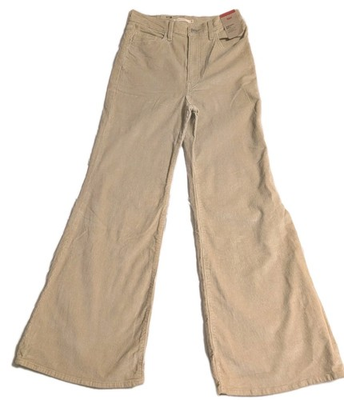 #ad Levi#x27;s Ribcage Bell Bottom Corduroy Pants Size 30 High Rise Wide Leg $25.18