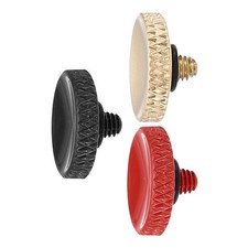 Red Matte Golden Black Shutter Button Copper Soft Camera Release Button, 3 Pcs