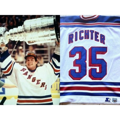 Mike RICHTER #35 New York Rangers STARTER jersey 2XL white NHL Olympic vintage