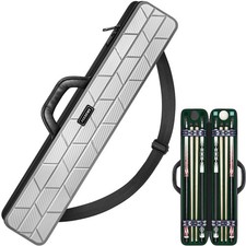 Pool Cue Case, Hard Shell Pool Stick Case 4x4 with 10 Padded Slots, Billiard ...