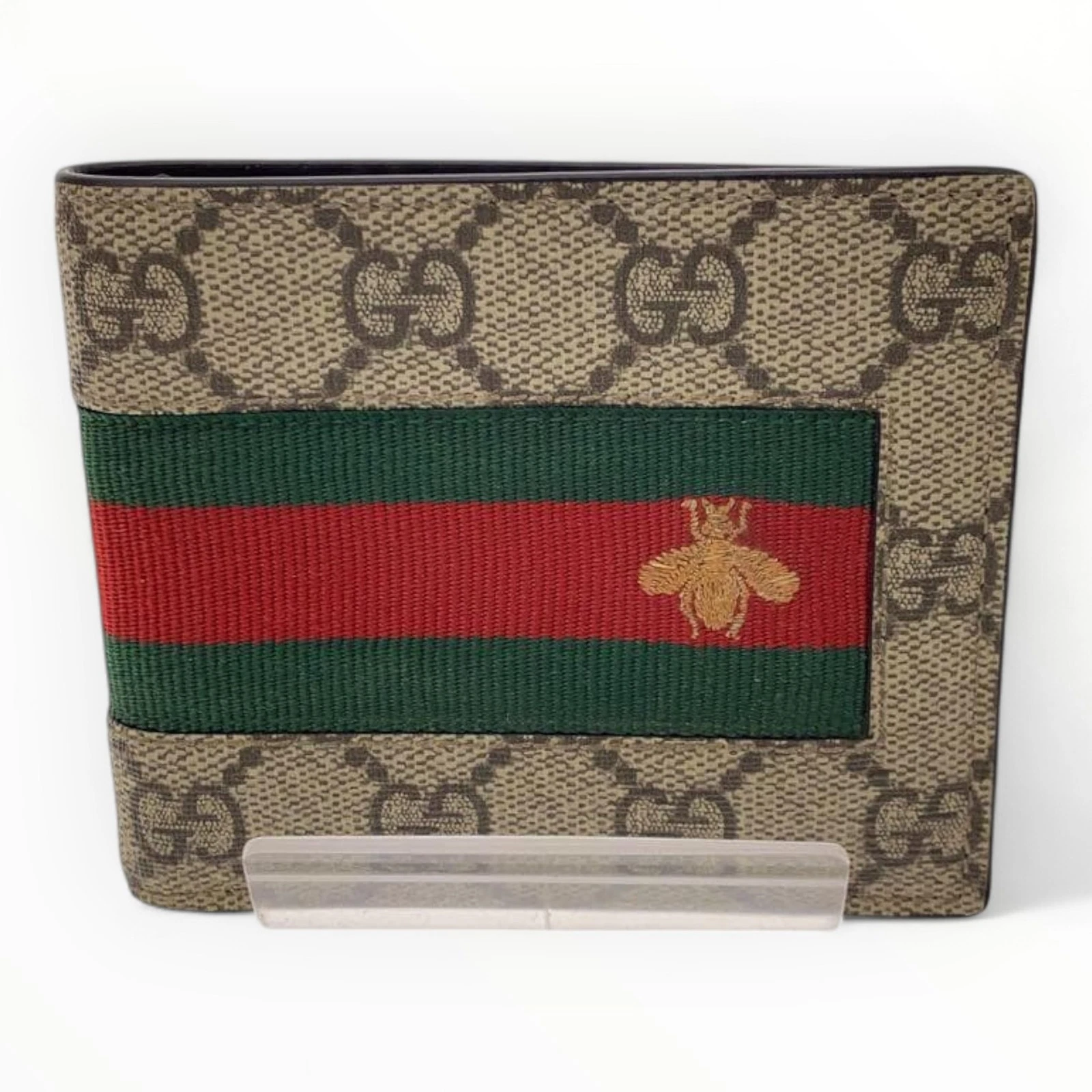 Portefeuille GUCCI Web GG Supreme bi pli imprimé partout 2314